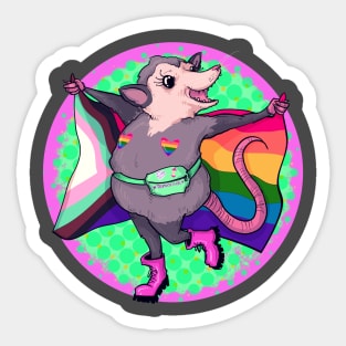 Pride Opossum Sticker